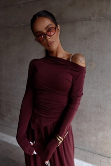 Top HUGGIE bordo