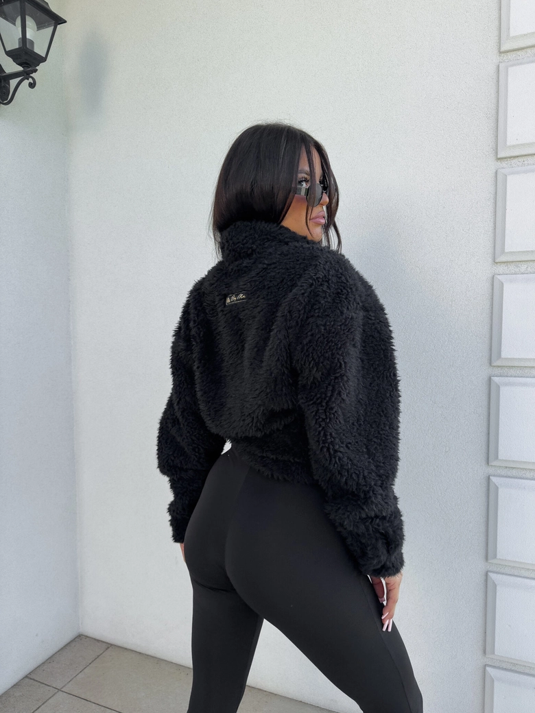 Kurtka futerko ILANIA – czarna