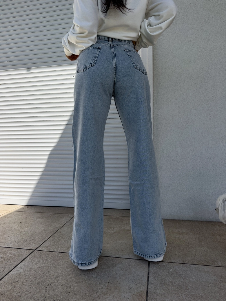 Jeansy MOM FIT FLARED – dark jeans