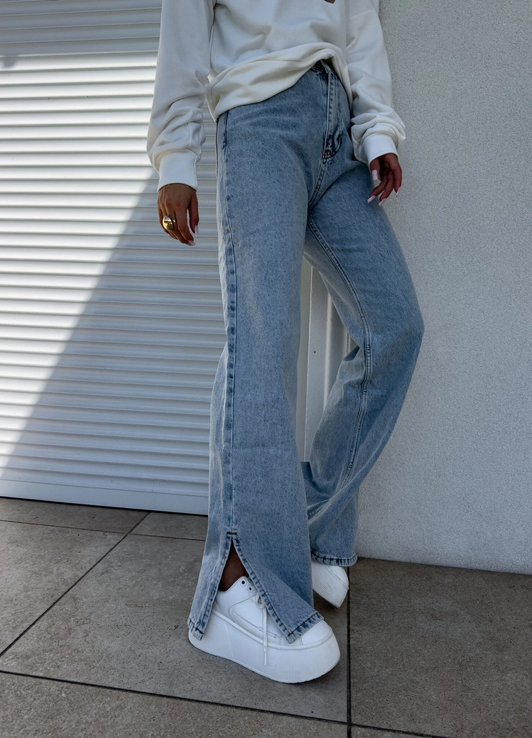 Jeansy MOM FIT FLARED – dark jeans