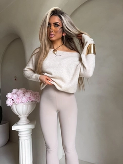 Sweter HERMES – jasny beż