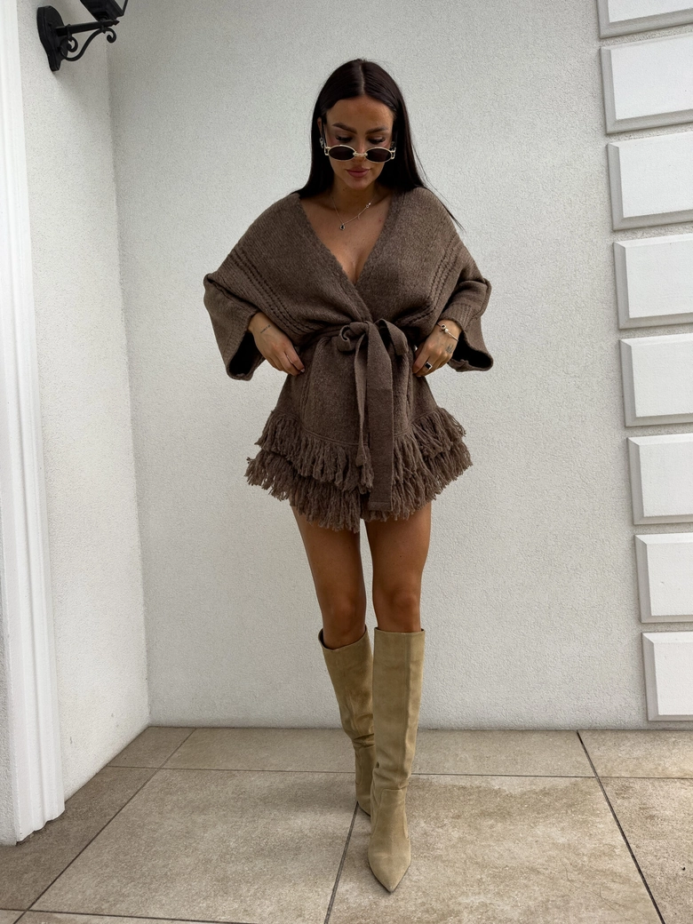 Kardigan ORIANA - czekoladowy