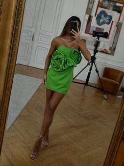 Sukienka mini szmaragdowa Joline A10870