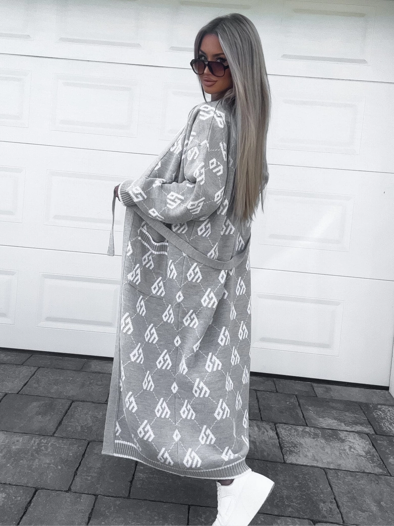 Kardigan płaszcz ANDREA – szary