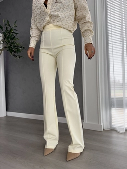 Spodnie DZWONY - waniliowe