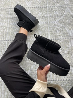 Buty emu śniegowce na platformie czarne I603