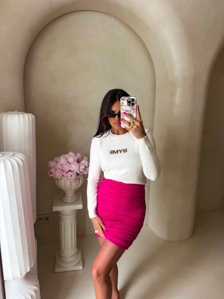 Spódnica MARSZCZONA – fuksja