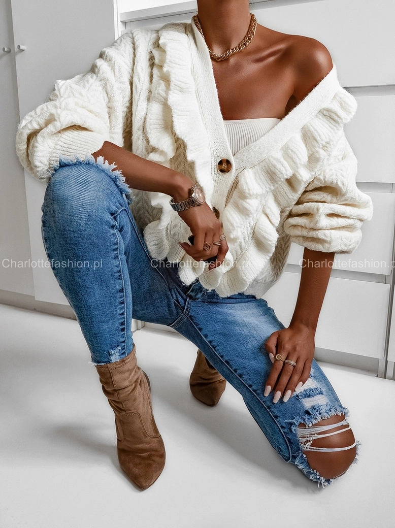 Botki na szpilce a'la skarpeta cappuccino I343