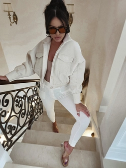 Kurtka MODERN – ecru W16546