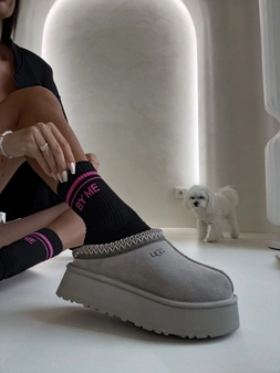 Skarpetki STRIPES – czarno-różowe