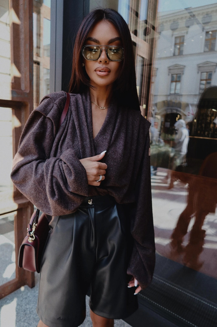 Sweter TELL HER czekolada