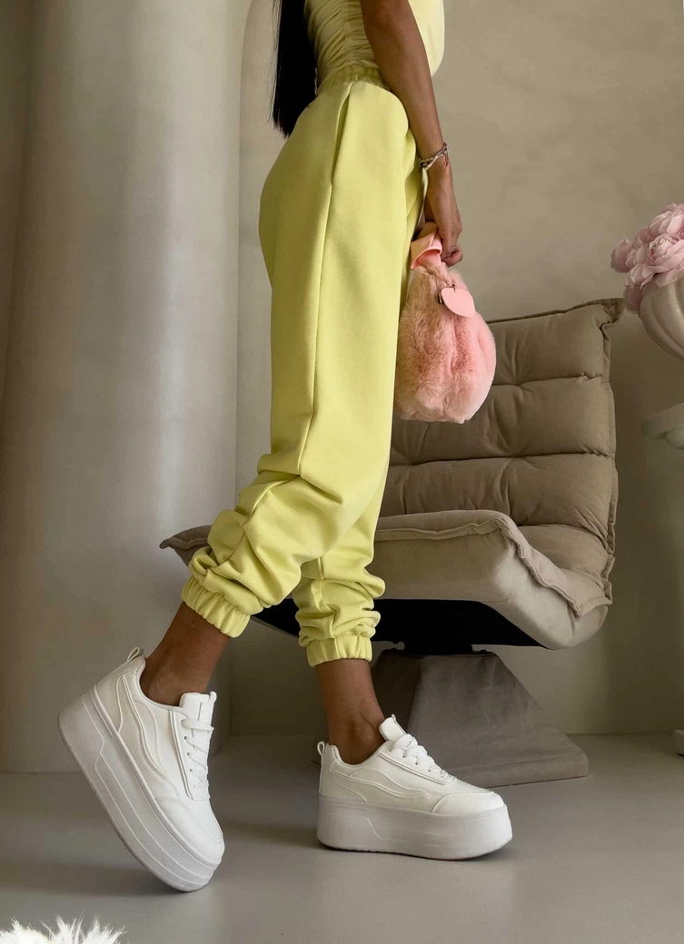 Spodnie dresowe CLASSIC - cytrynowe