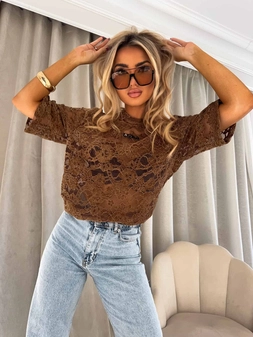 Bluzka MARMARIS welur - mleczna czekolada