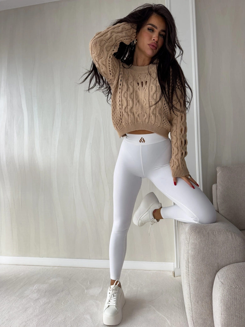 Legginsy GYM - ecru