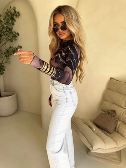 Bluzka SKIN MARMUREK – czekoladowa