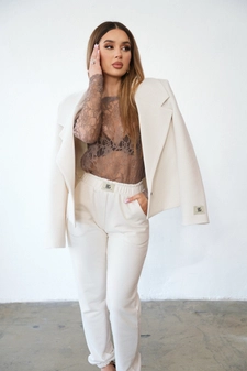 Bluzka damska BG Manifest | cappuccino