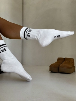 Skarpetki STRIPES – ecru-czarne