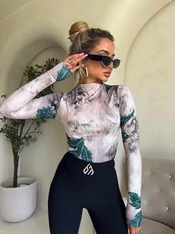 Bluzka SKIN – leaves