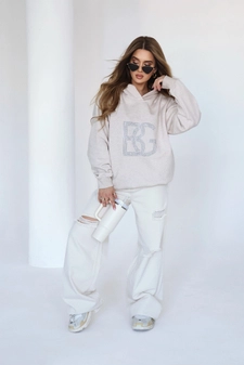 Bluza damska BG Diamond | beż melanż