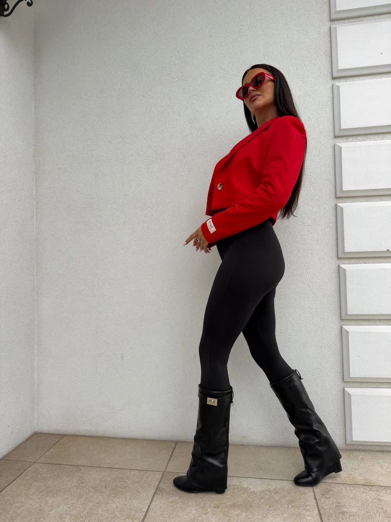 Marynarka dresowa SLIM - czerwona