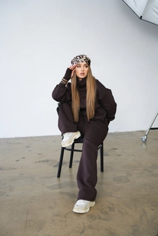 Komplet dresowy damski BG Neris | gorzka czekolada