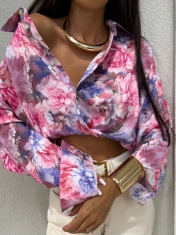 Koszula OVER SPRING - piwonia