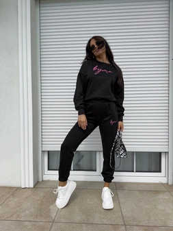 Bluza dresowa LOGO – czarna