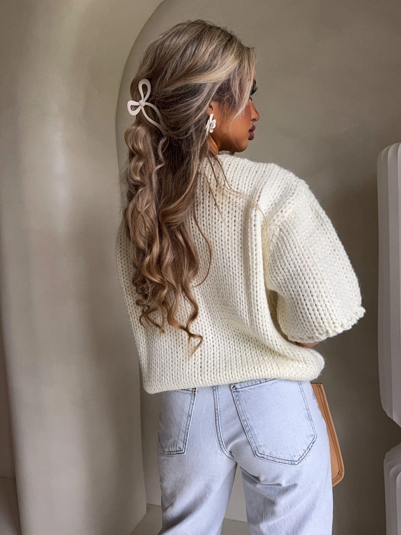 Kardigan ROYAL - ecru