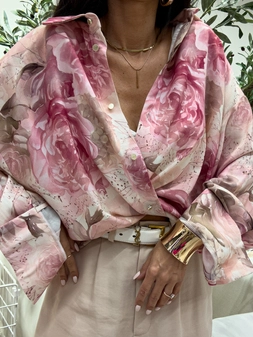 Koszula OVER SPRING - jasny róż