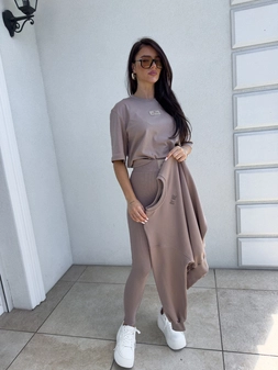 T-SHIRT COTTON - mokka