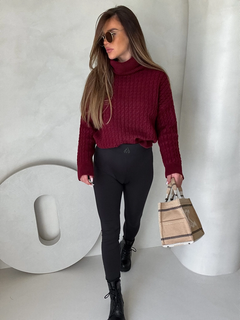 Sweter golf INKO - bordowy