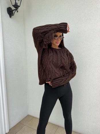 Sweter INDIANA - czekoladowy