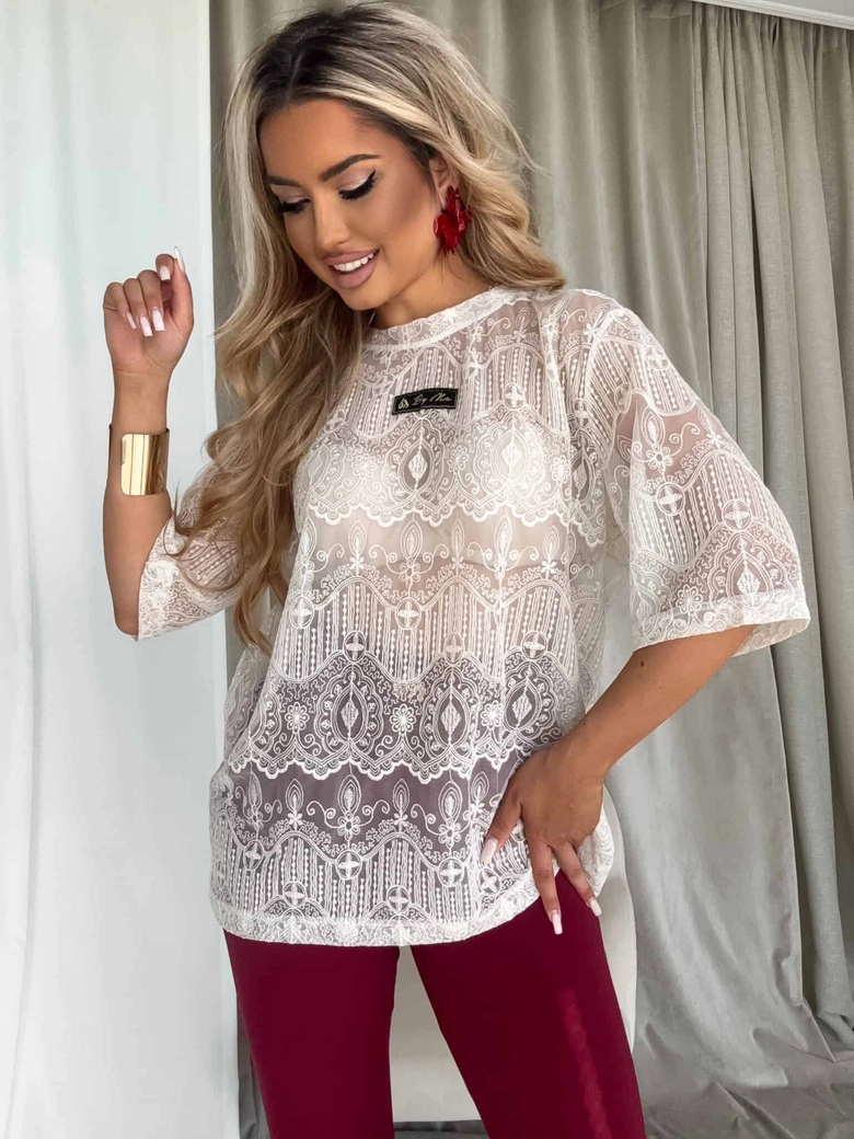 Bluzka PEROLA – ecru