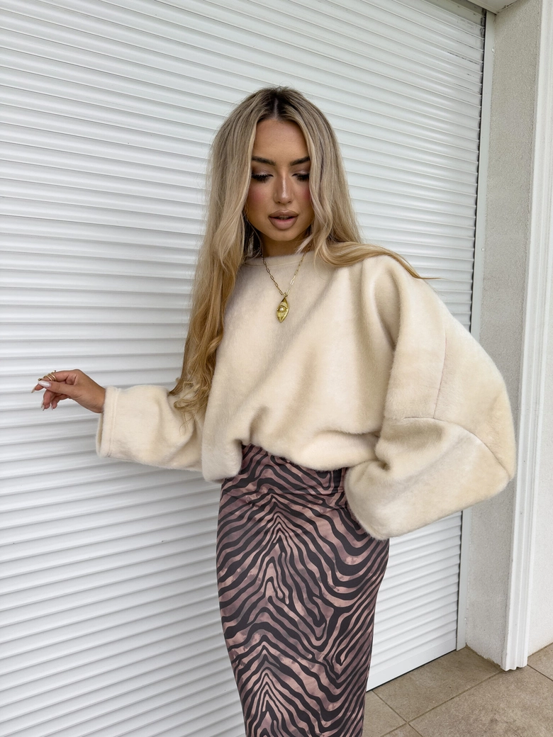 Sweter ALPAKA - beżowy E16658