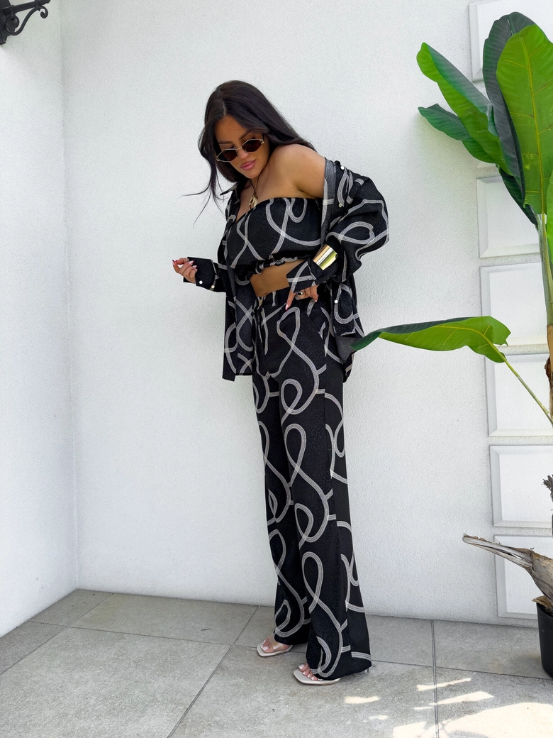 Komplet LAURENT print – czarny