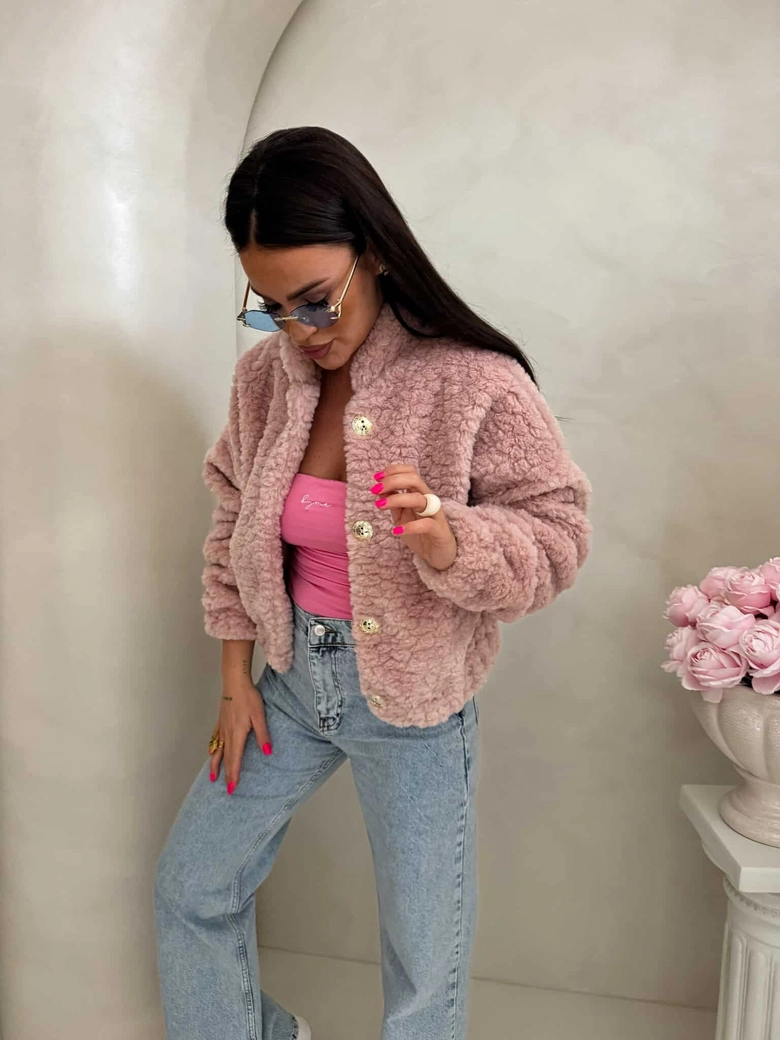 Kurtka bomberka CLOUDY – pudrowy róż