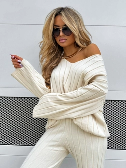 Komplet CANDICE – jasny beż