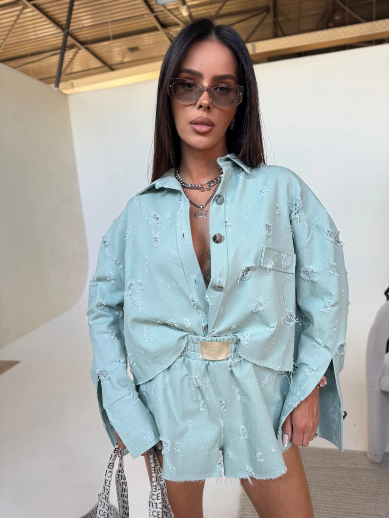 Spodenki DENIM mięta