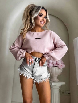 Sweter CANOA – pudrowy róż