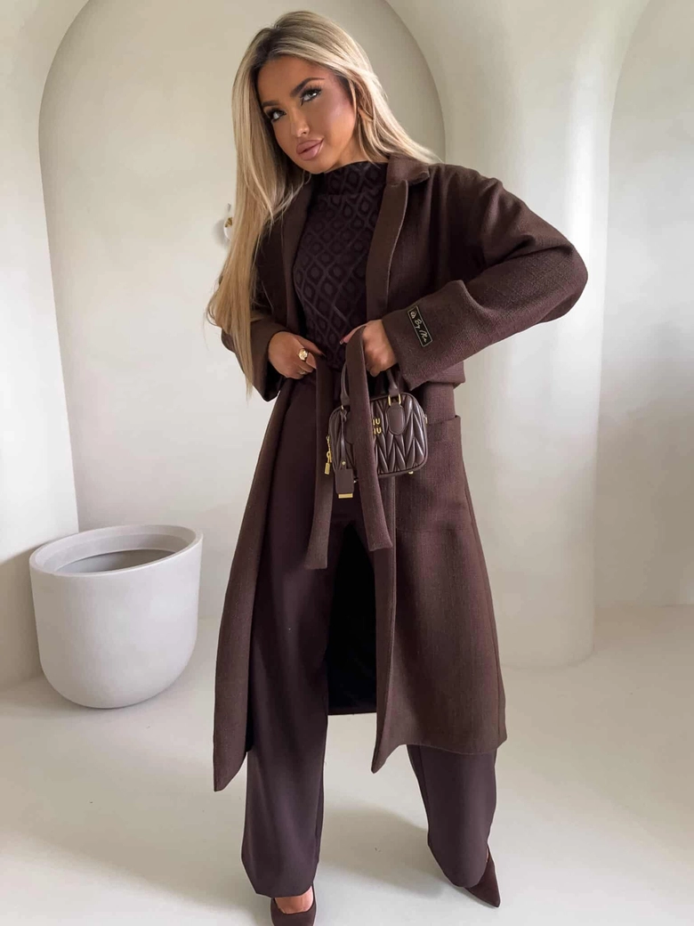 Płaszcz BOSS – czekoladowy