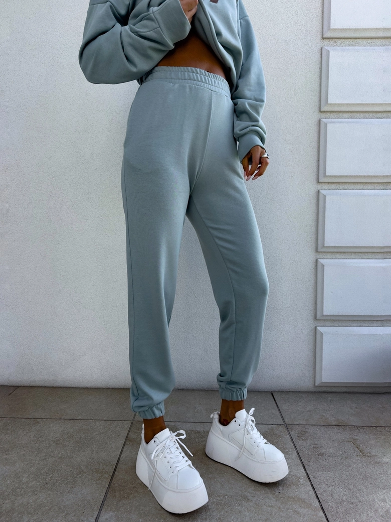 Spodnie dresowe CLASSIC - szałwiowe