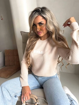 Sweter CRISTAL – jasny beż