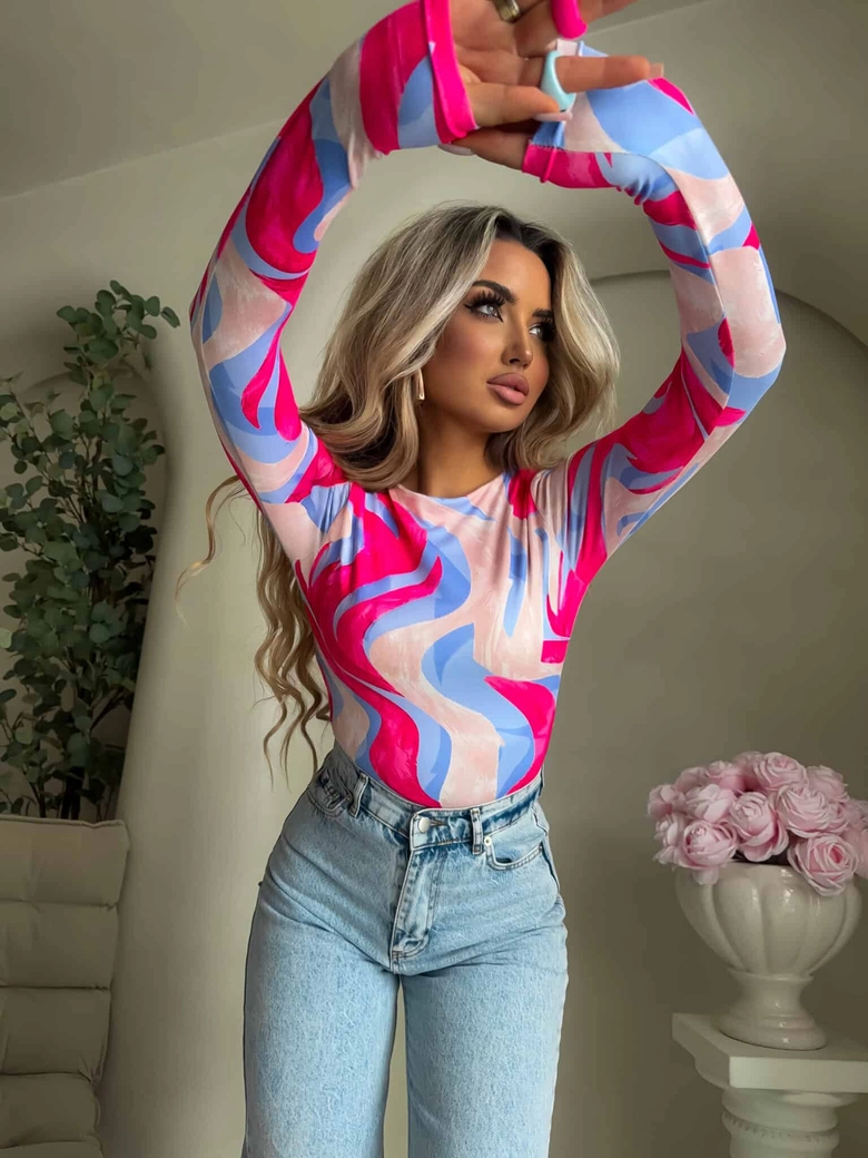 Bluzka LINDA print - multicolor