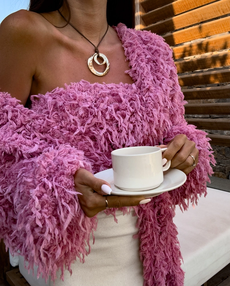 Top PIÓRA - różowe