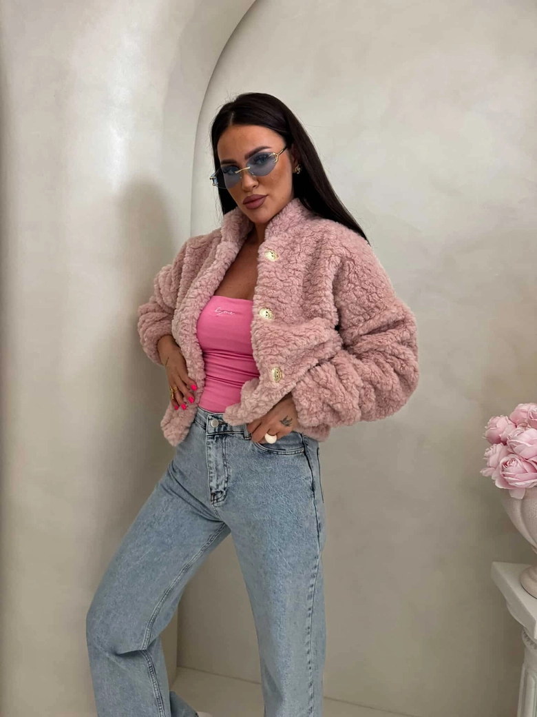 Kurtka bomberka CLOUDY – pudrowy róż