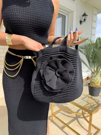 Torba FLOWER - czarna