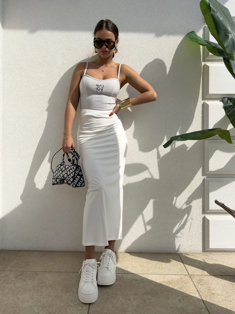 Top prążek LOWE - szary