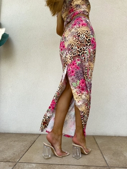 Spódnica VOGUE print pantera – multicolor