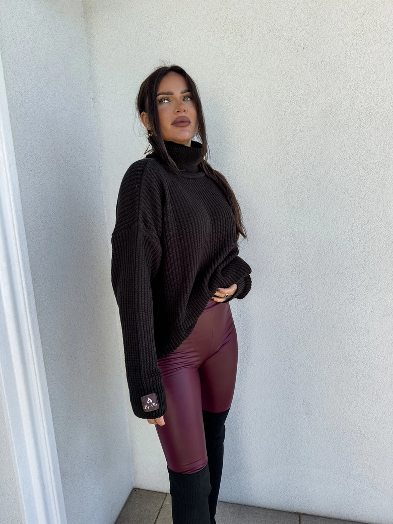 Sweter golf LAVER - czarny DOSTĘPNY OD 18.10.2024r. E17992