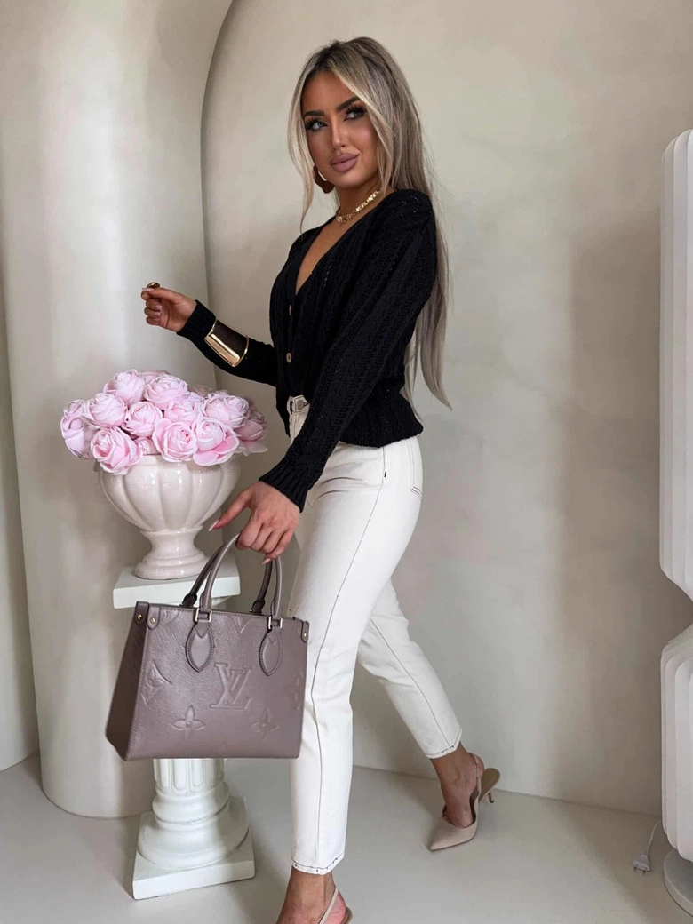 Sweter WOOD – czarny